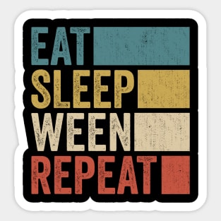 Funny Eat Sleep Ween Repeat Retro Music Fanart Vintage Sticker